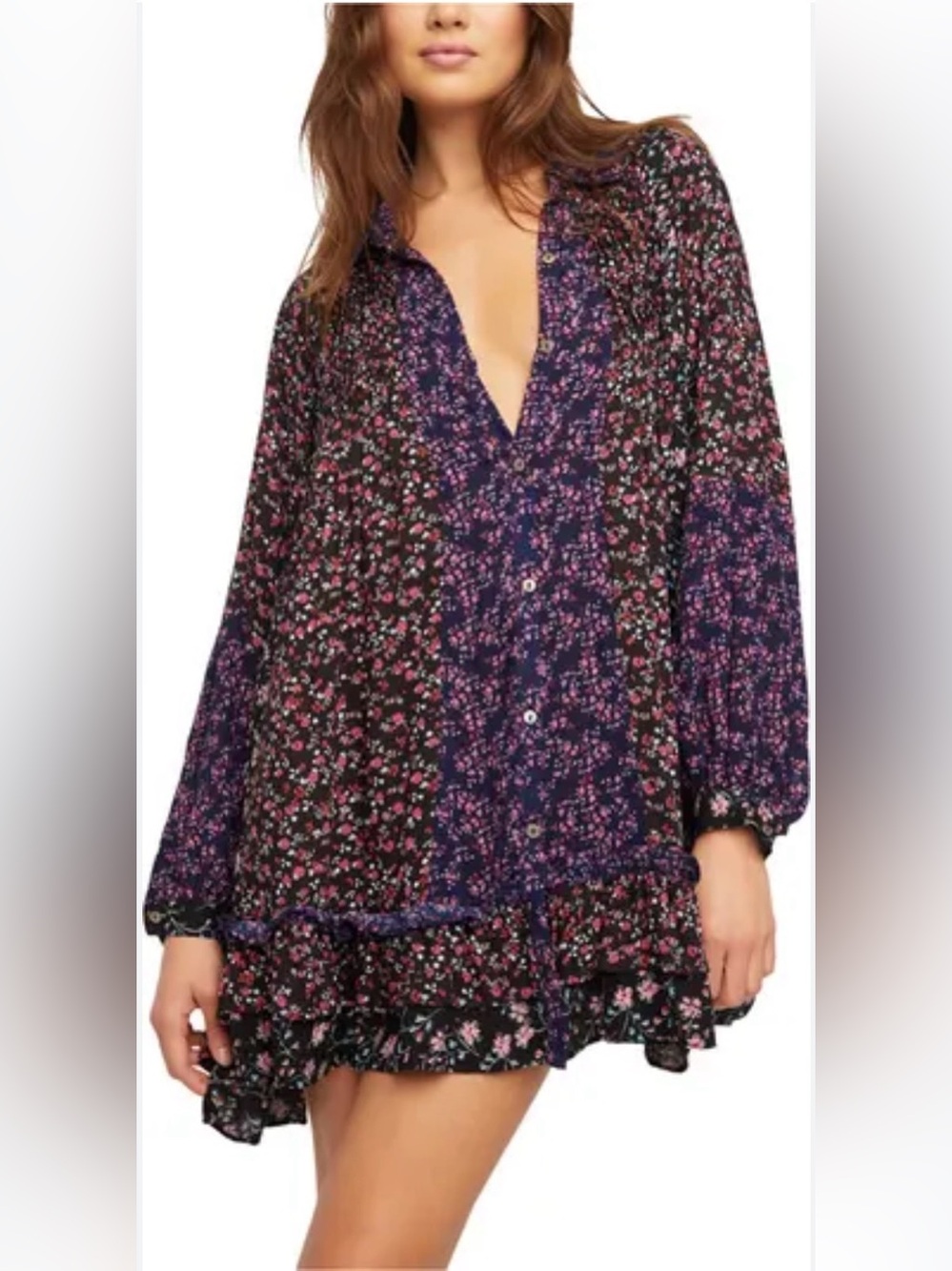 Free People Lost in You floral tunic